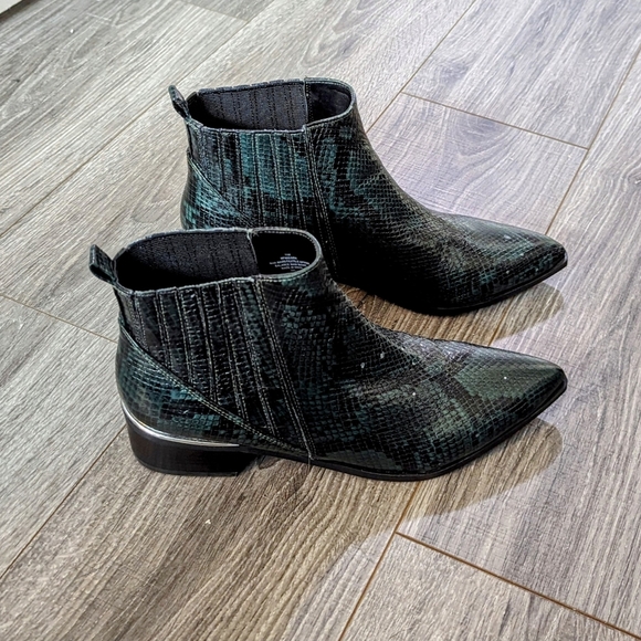 Marc Fisher Green Snake Booties - Picture 6 of 8